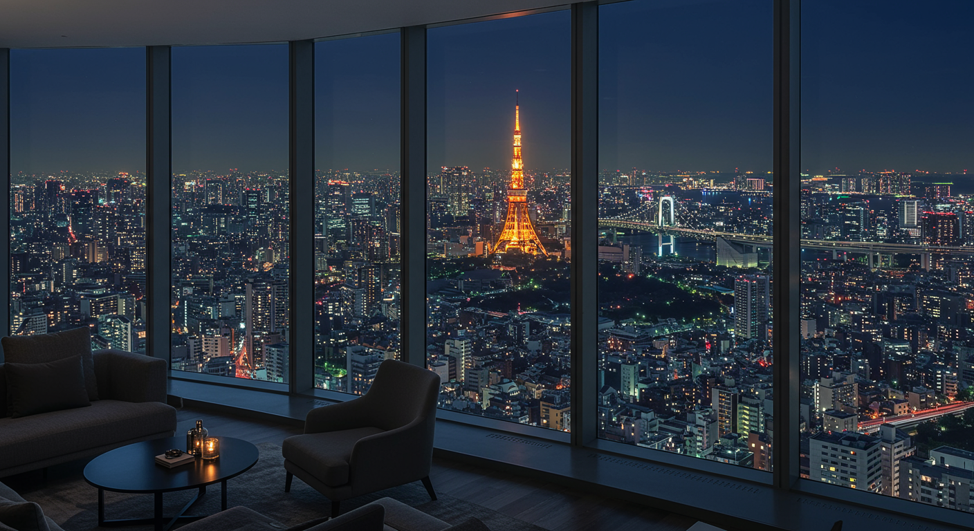 港区タワーマンションからの東京夜景