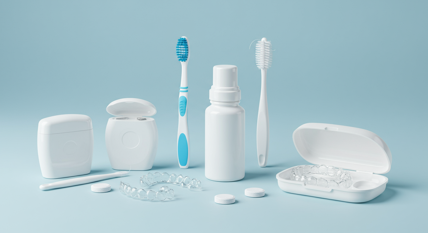 歯磨きとマウスピース矯正のケア用品