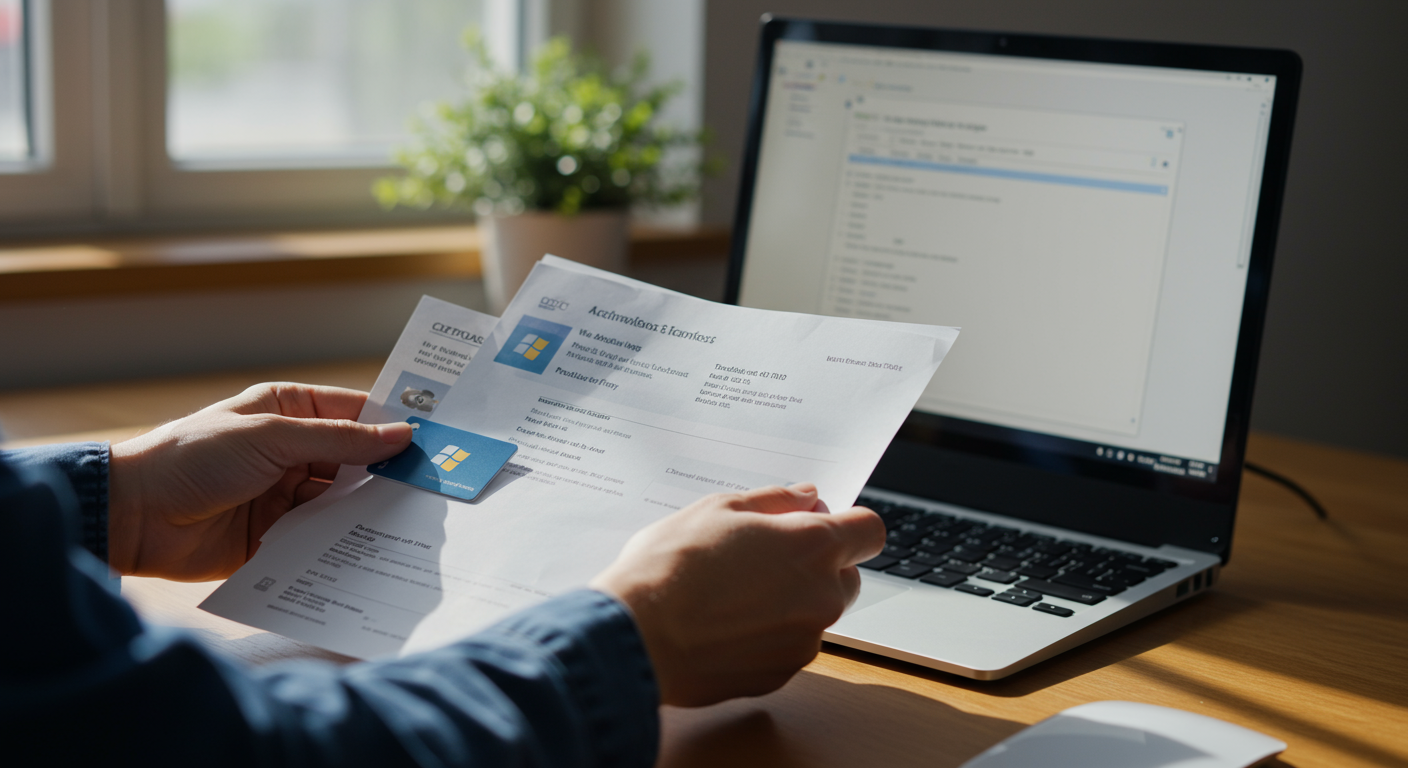 Windows ライセンス譲渡の条件と制限事項を示す図