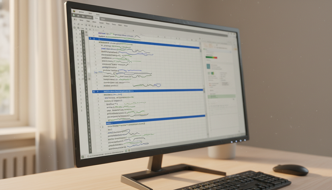 VBAコードエディター画面とExcelシート