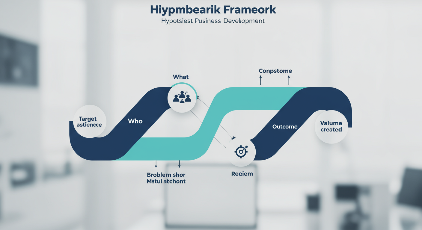 新規事業の仮説検証における4つの要素を示す図