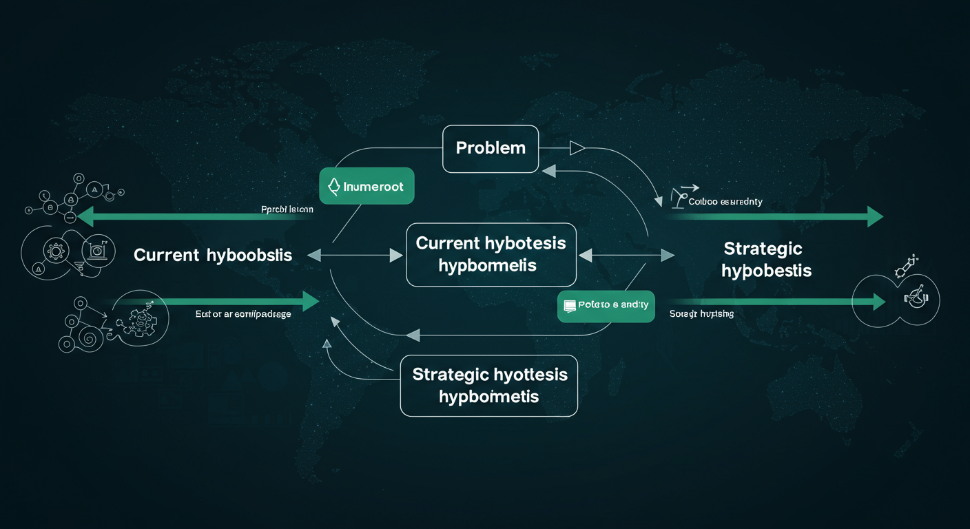 現状仮説と戦略仮説の関係性を示す図表