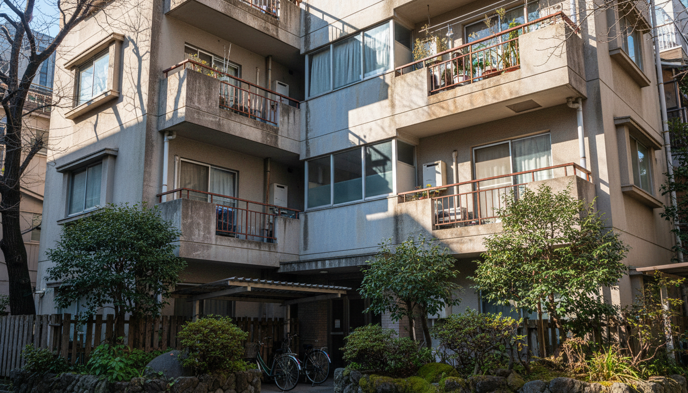 中層マンションの落ち着いた外観デザイン