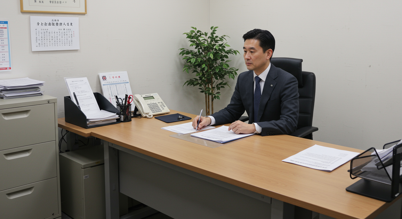 行政書士事務所での相談風景