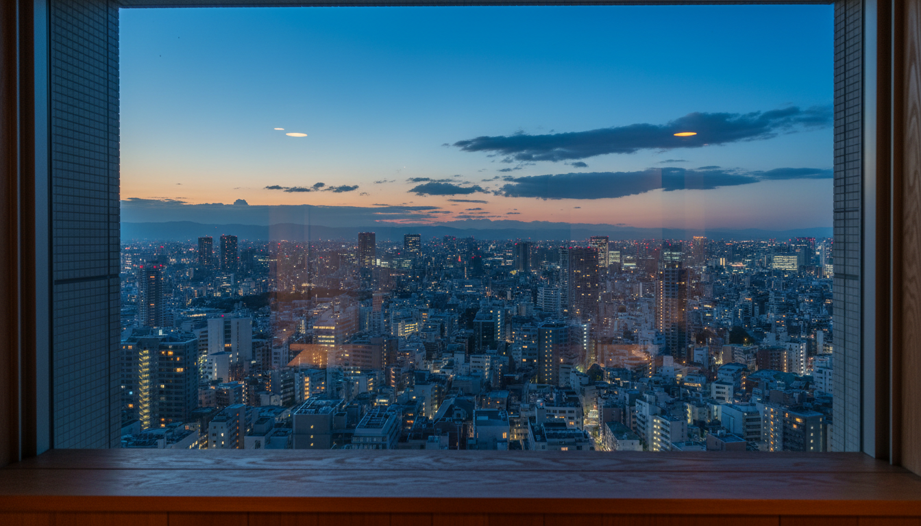 六本木タワーマンションの高層階からの眺望