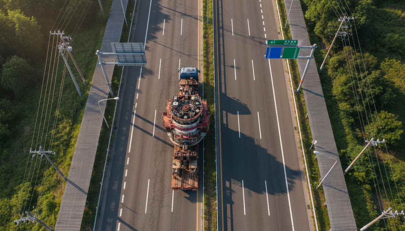 特殊車両通行許可制度の概要と一般的制限値の説明図