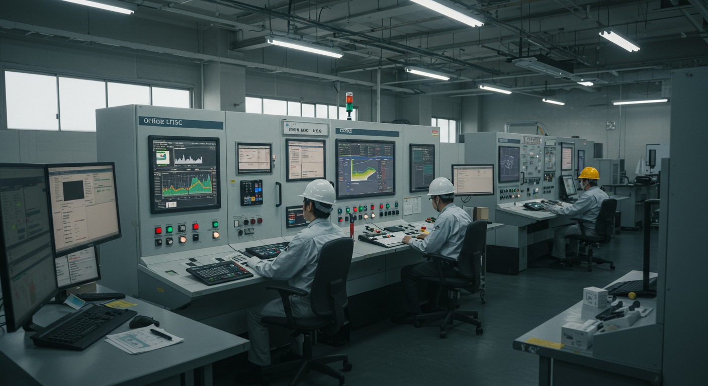 製造業の生産管理システムでOffice LTSCを活用している様子