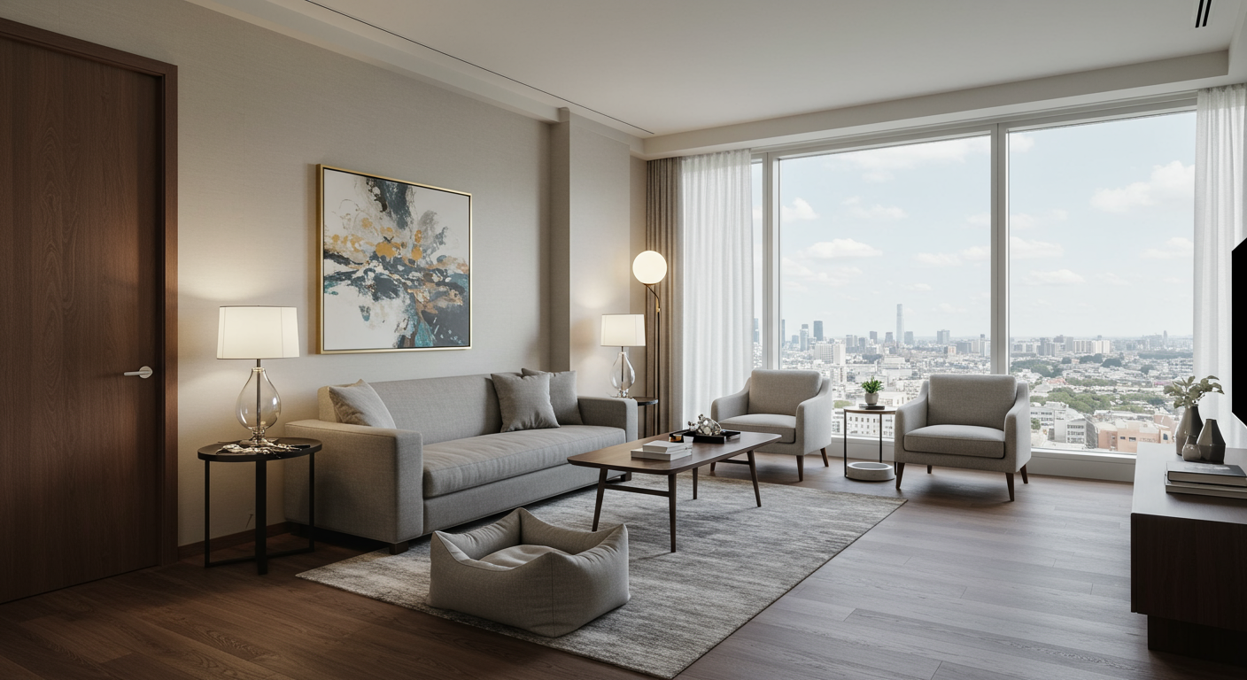 ペットと暮らせる高級マンションの室内