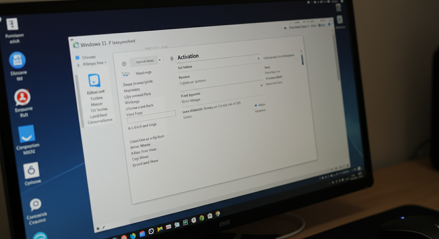 Windows 11のライセンス認証画面