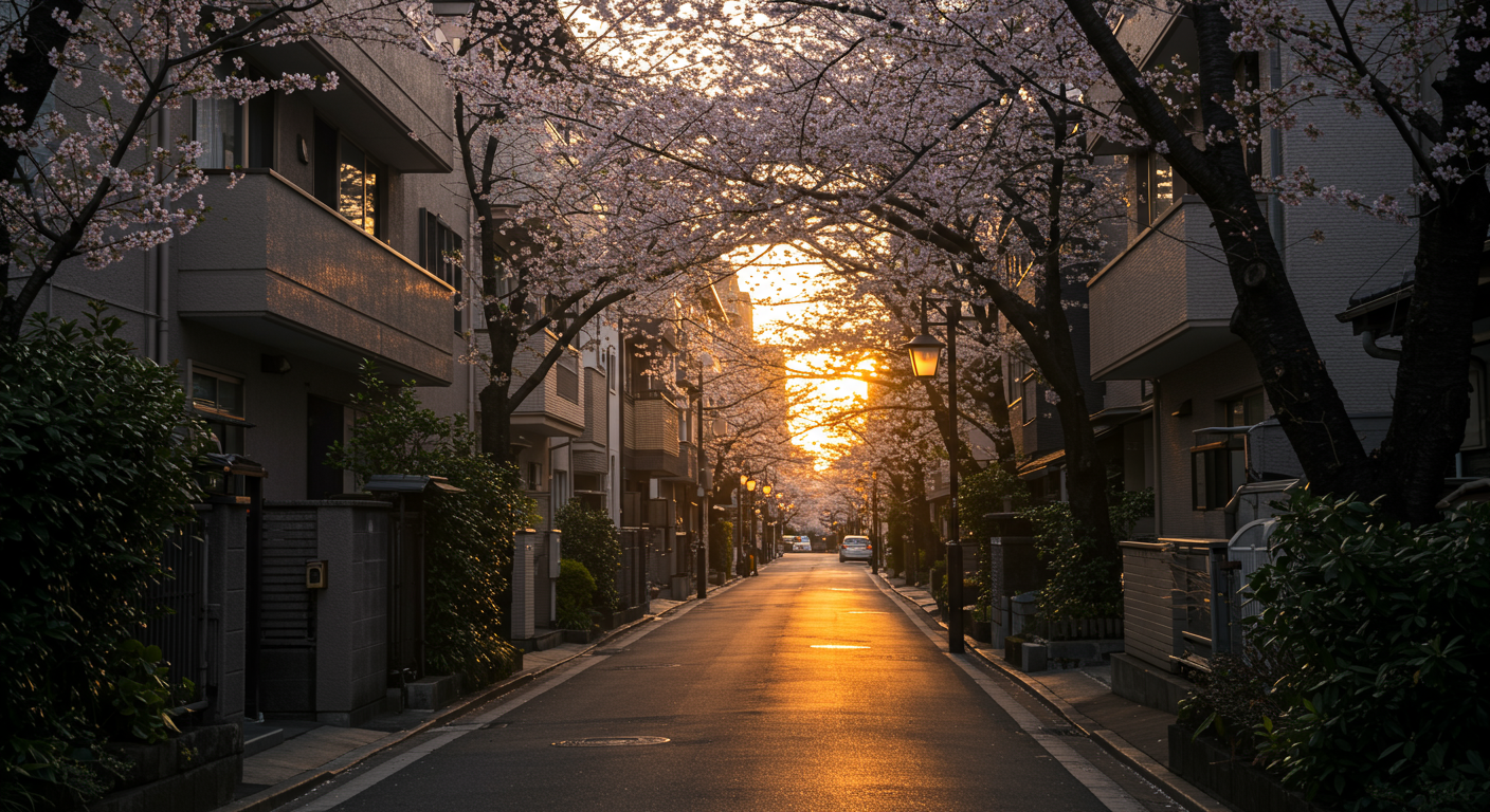 麻布狸穴町の閑静な住宅街の風景
