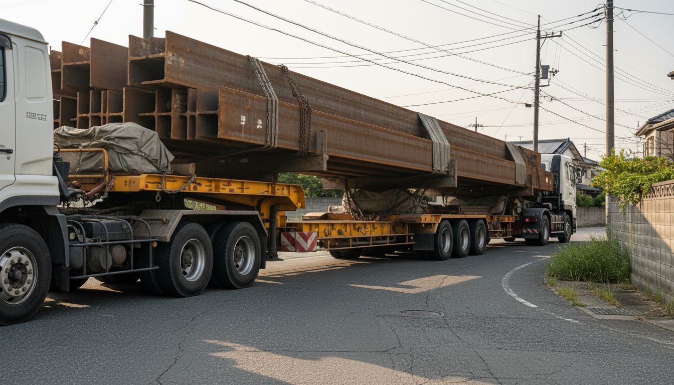 特殊車両通行許可申請の概要と一般的制限値のイメージ