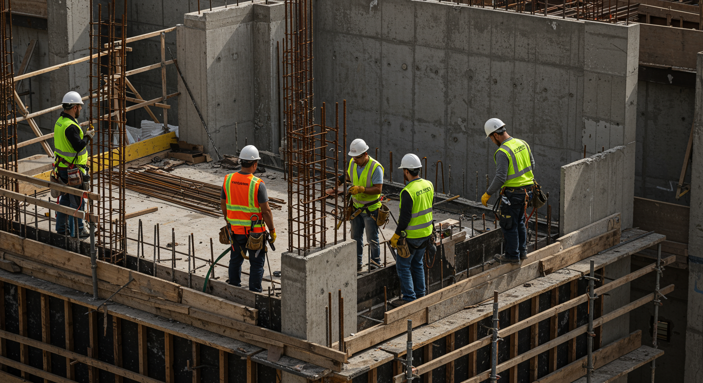 建設作業員の様子
