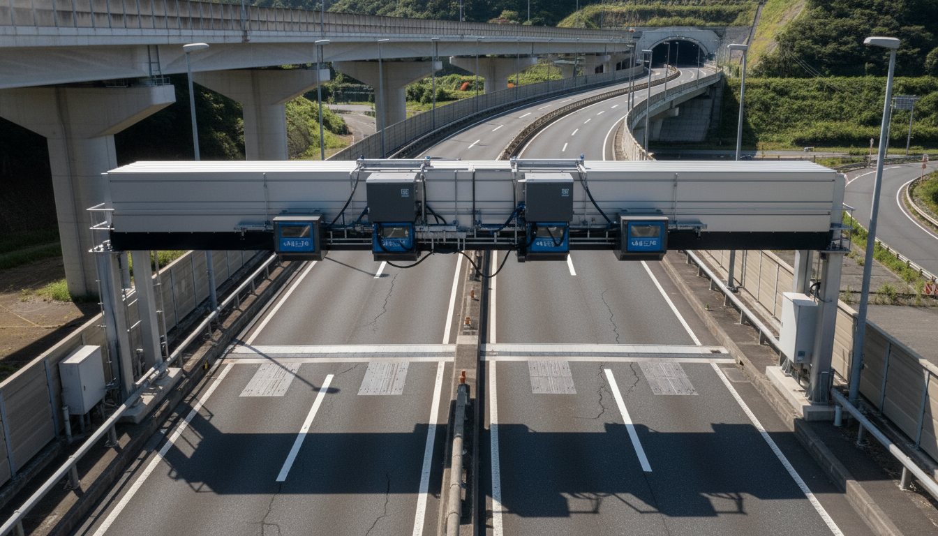 高速道路の車両重量自動計測装置