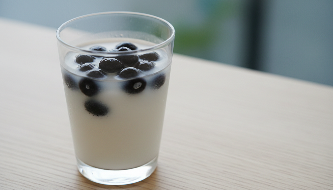 黒豆を使ったヘルシーミルクプリンと和風デザート