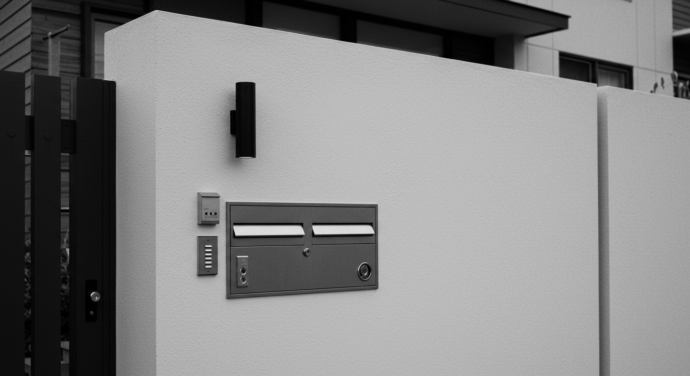 シンプルでおしゃれな門柱デザイン例