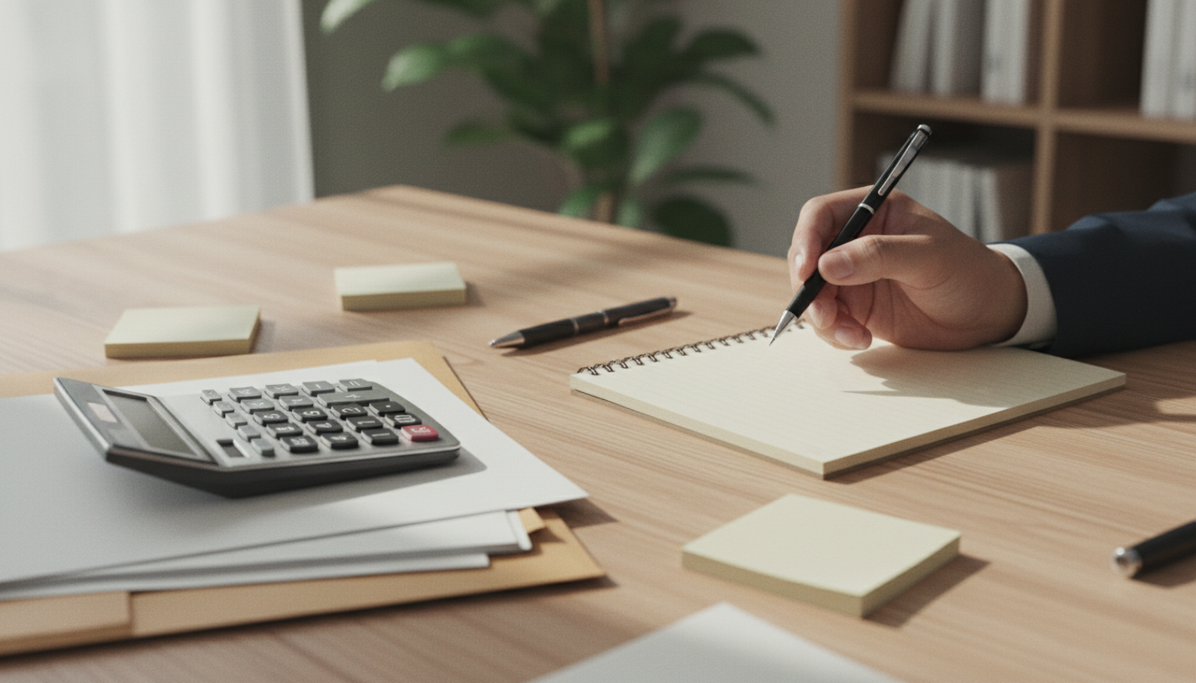 特殊車両通行許可の費用計算をする様子