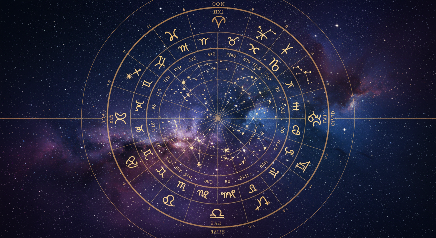 西洋占星術のホロスコープと星座図