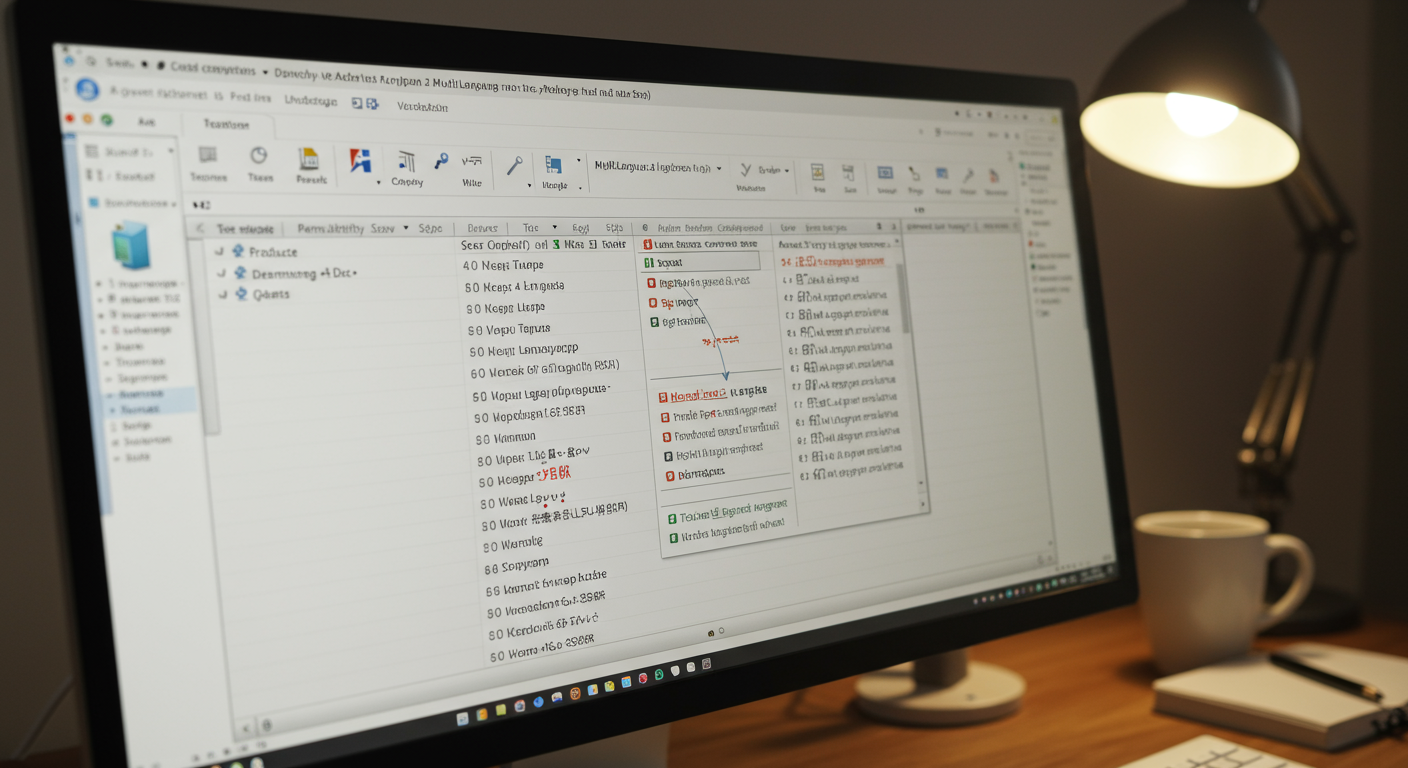 Excelセル内テキストの翻訳作業
