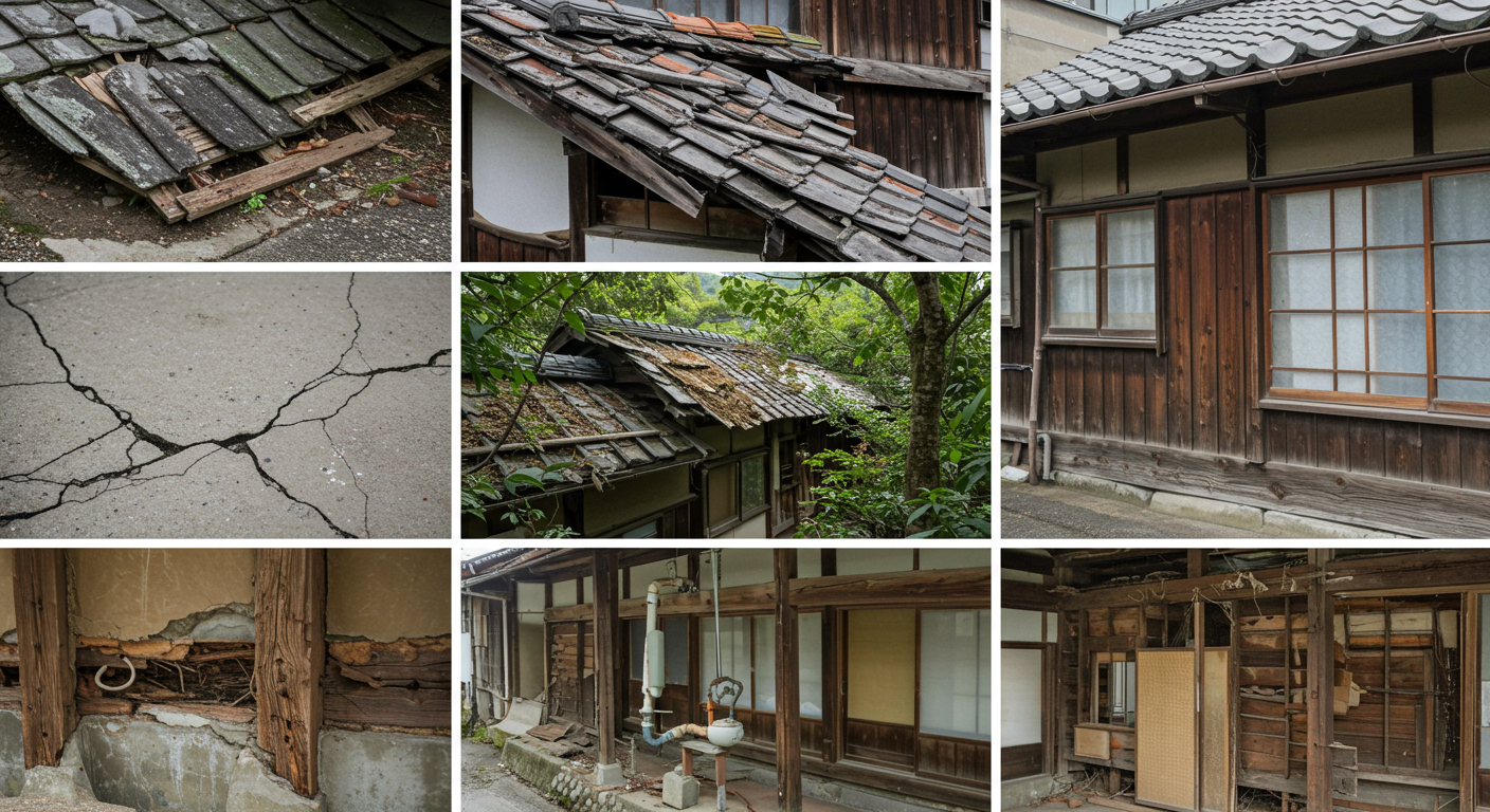 住宅の劣化症状を示す写真