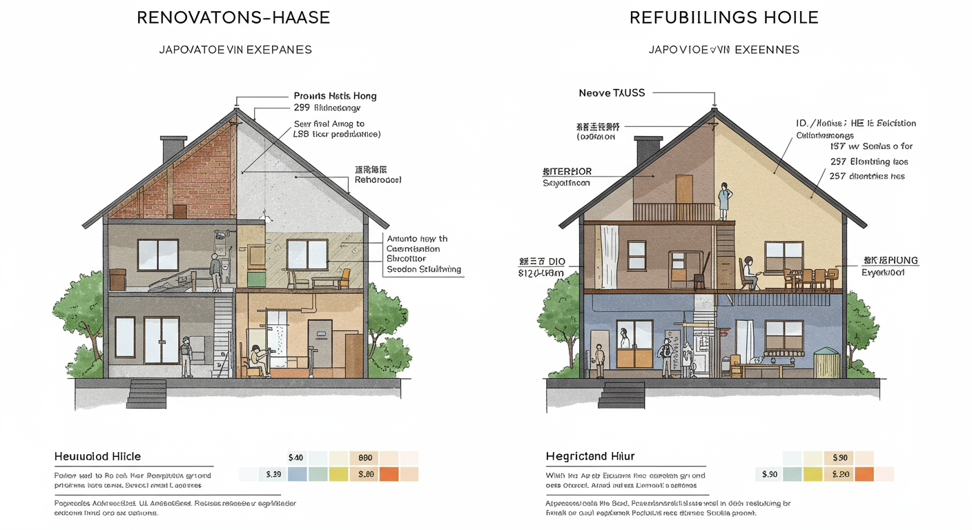 リフォームと建て替えのコスト比較チャート
