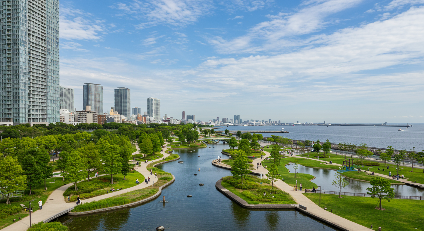 品川シーサイド公園の風景