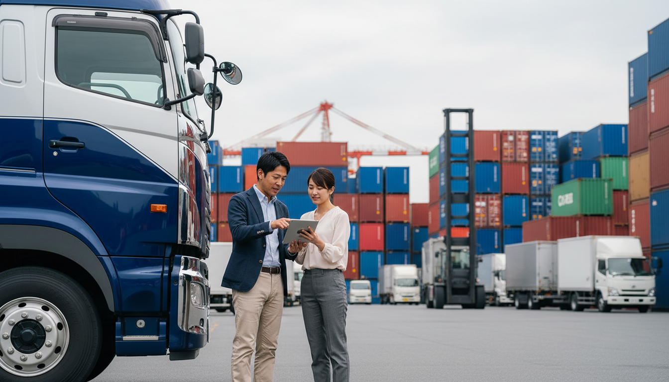 荷主と運送事業者の連携による特殊車両許可取得の流れ