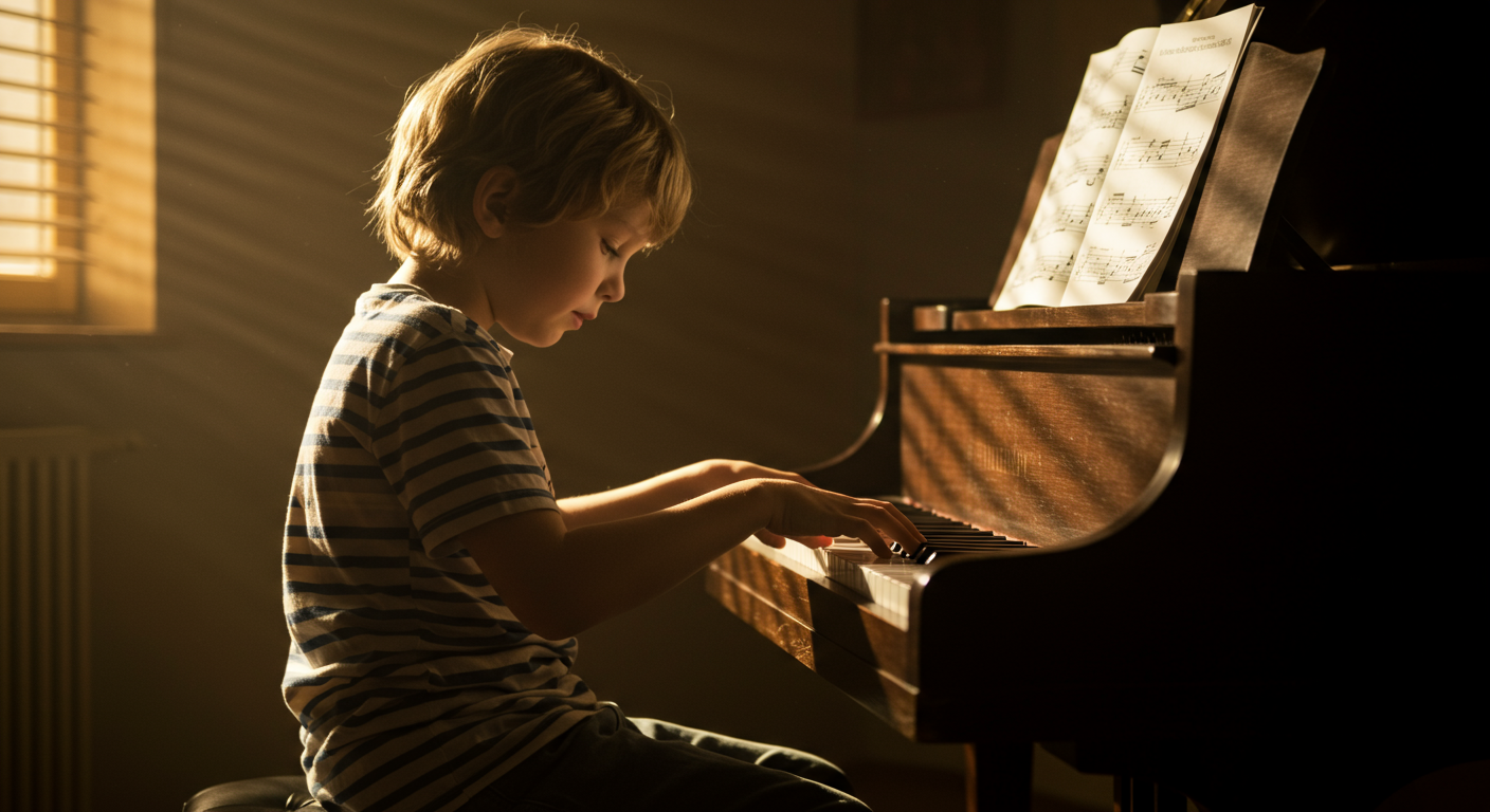 感情を表現する子どもの演奏シーン