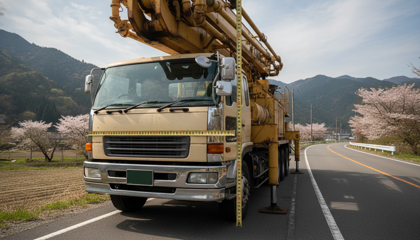 特殊車両通行許可の一般的制限値と申請基準の解説図
