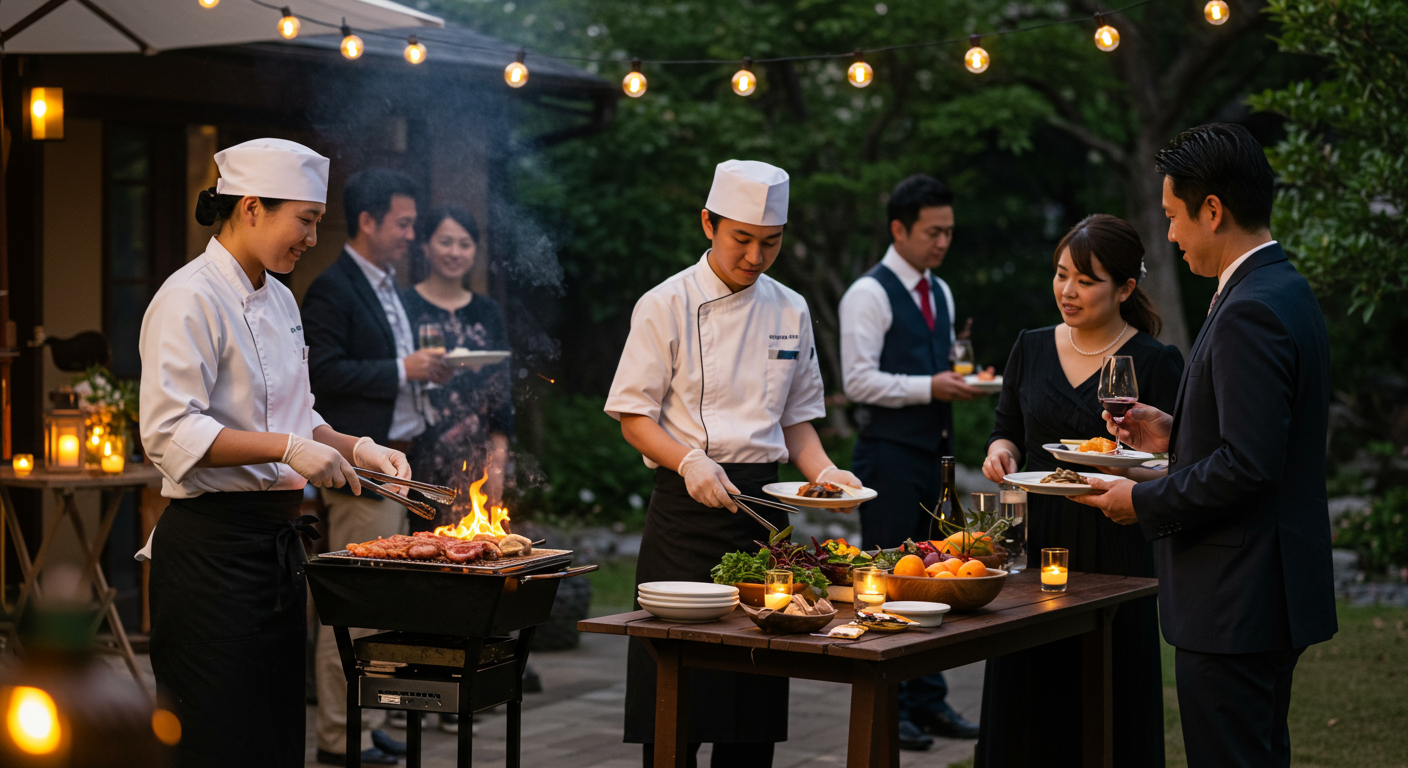 プロフェッショナルBBQサービスの様子