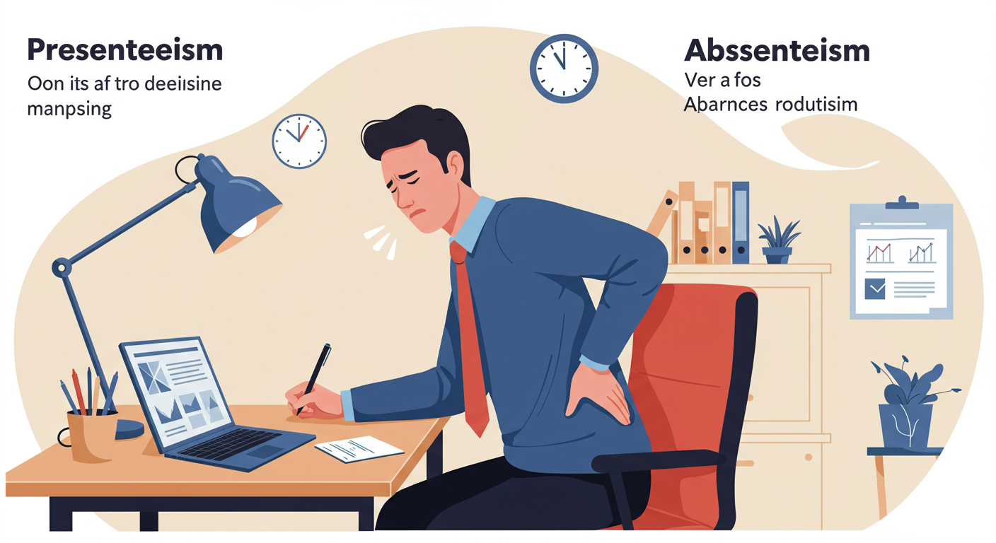 プレゼンティーズムの概念図