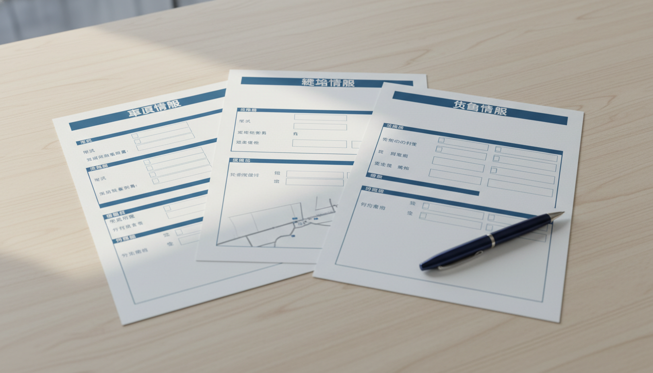 特殊車両通行許可申請書 記入例 基本構成