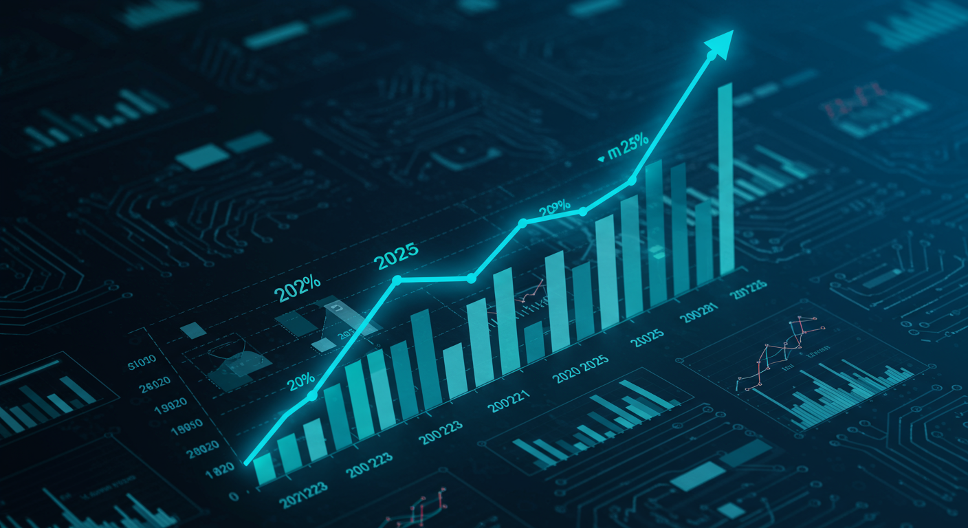 2025年の半導体市場成長予測グラフ