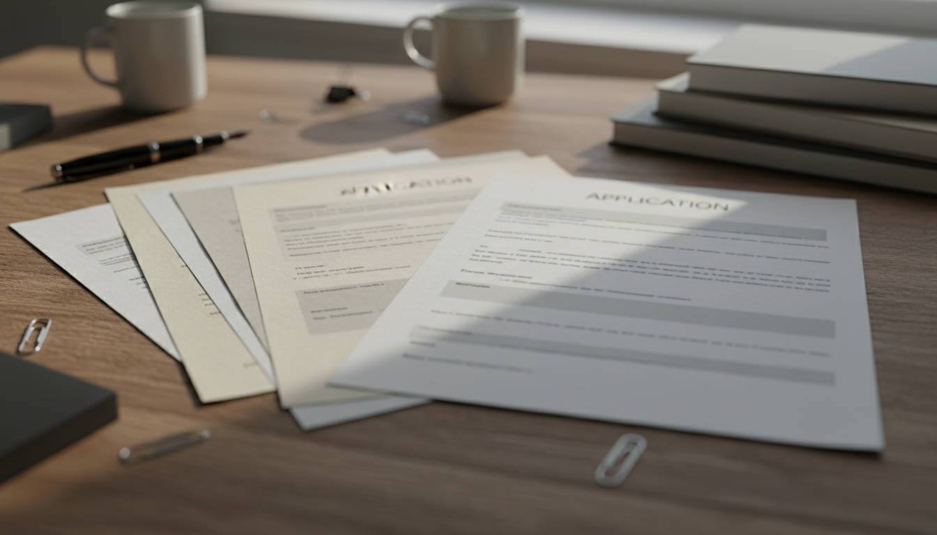 特殊車両申請の必要書類を整理する様子