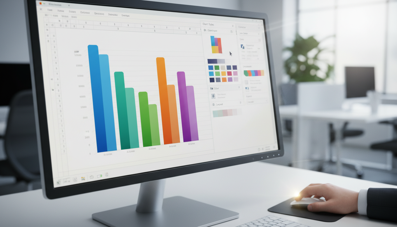Officeグラフ編集とデザイン調整