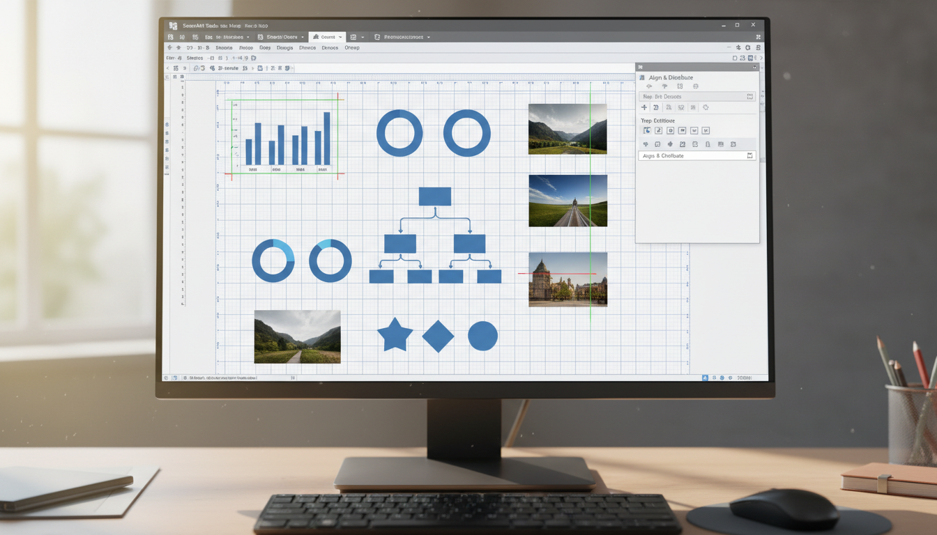 Office図表の配置とアライメント調整
