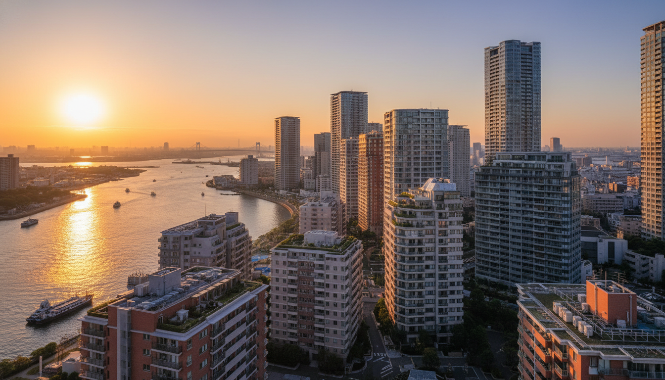 佃エリアと勝どき・晴海の街並み比較