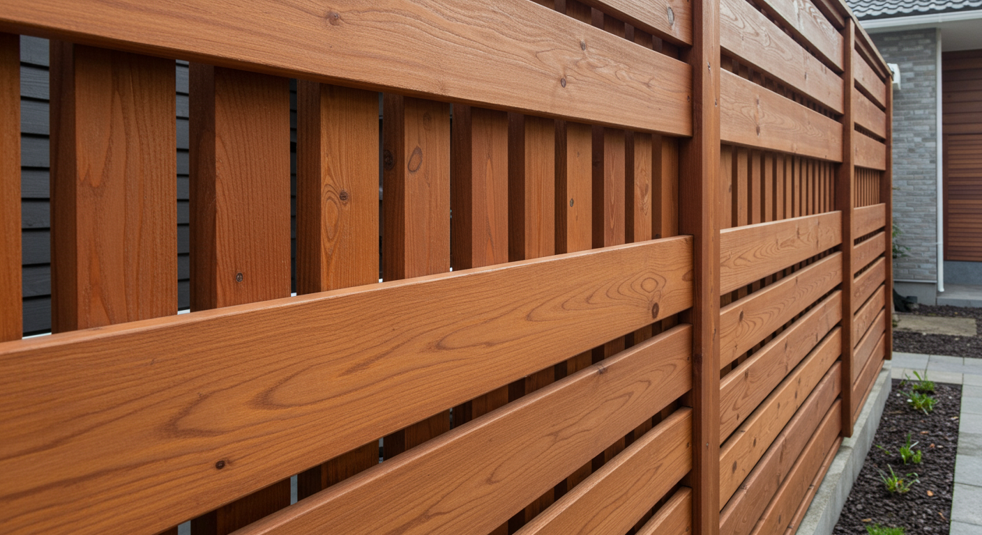 LIXILハードウッド製の目隠しフェンス施工例