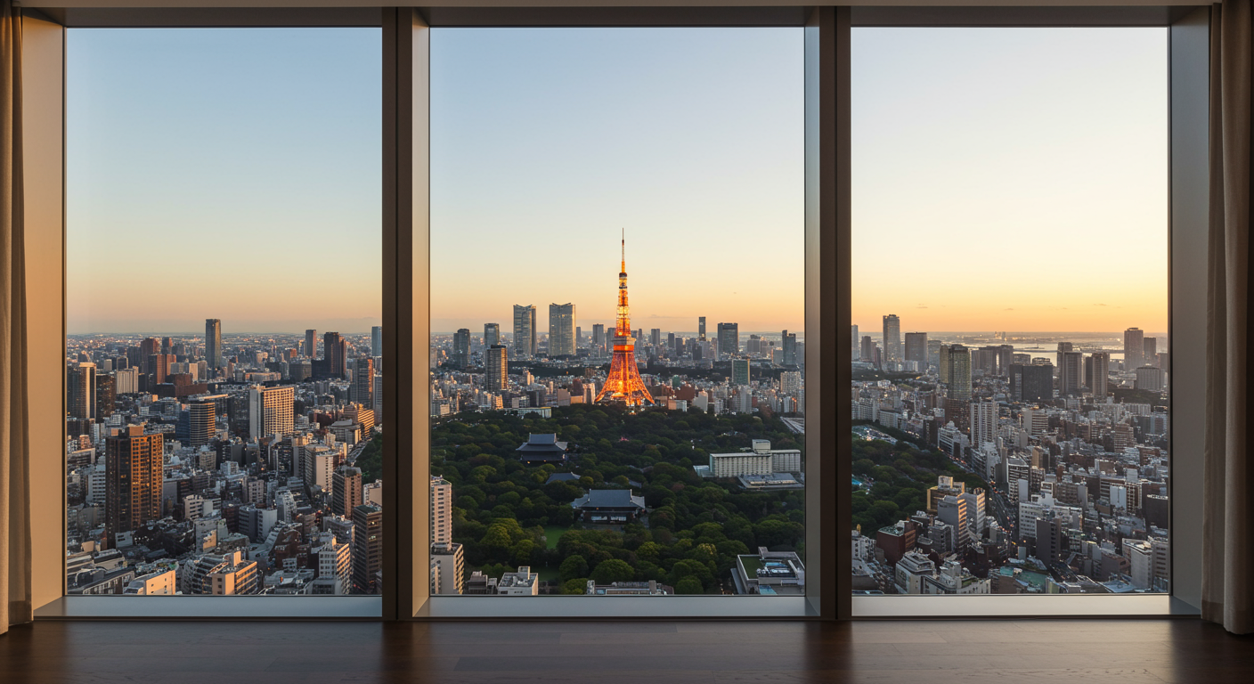 芝エリアの高級タワーマンションからの眺望