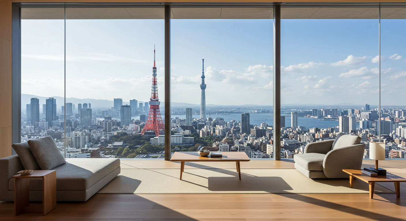 愛宕エリアの高級マンションからの眺望