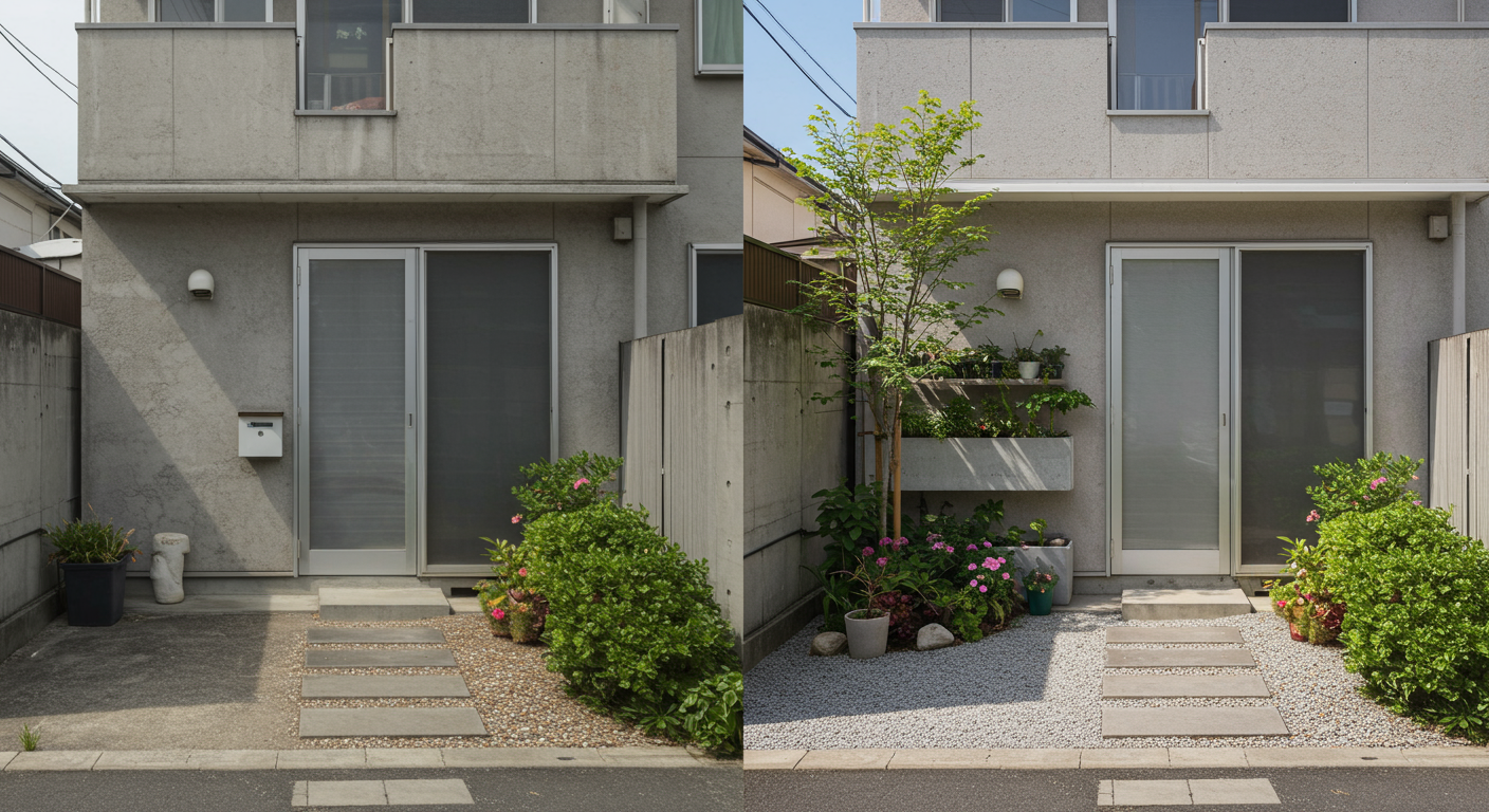 リフォーム前後の外構デザイン比較