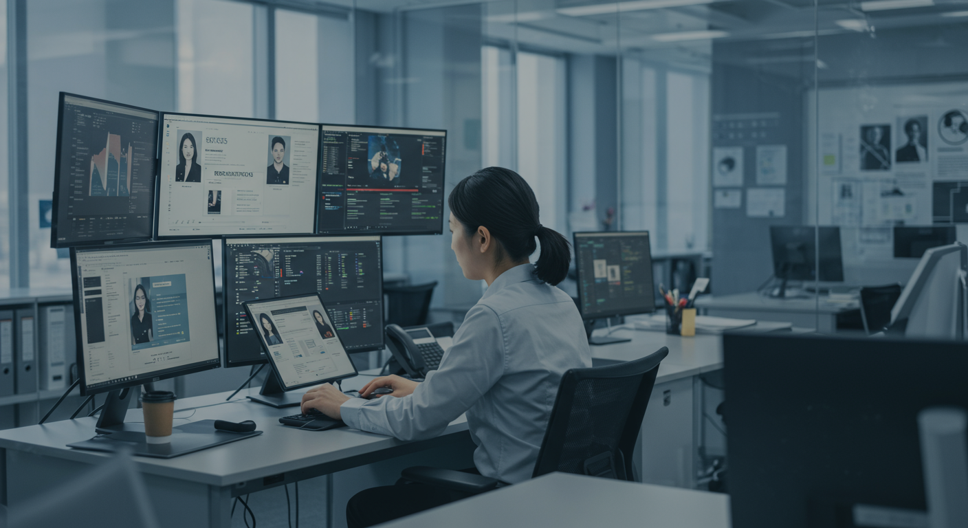 SNS採用で営業職人材にアプローチする様子