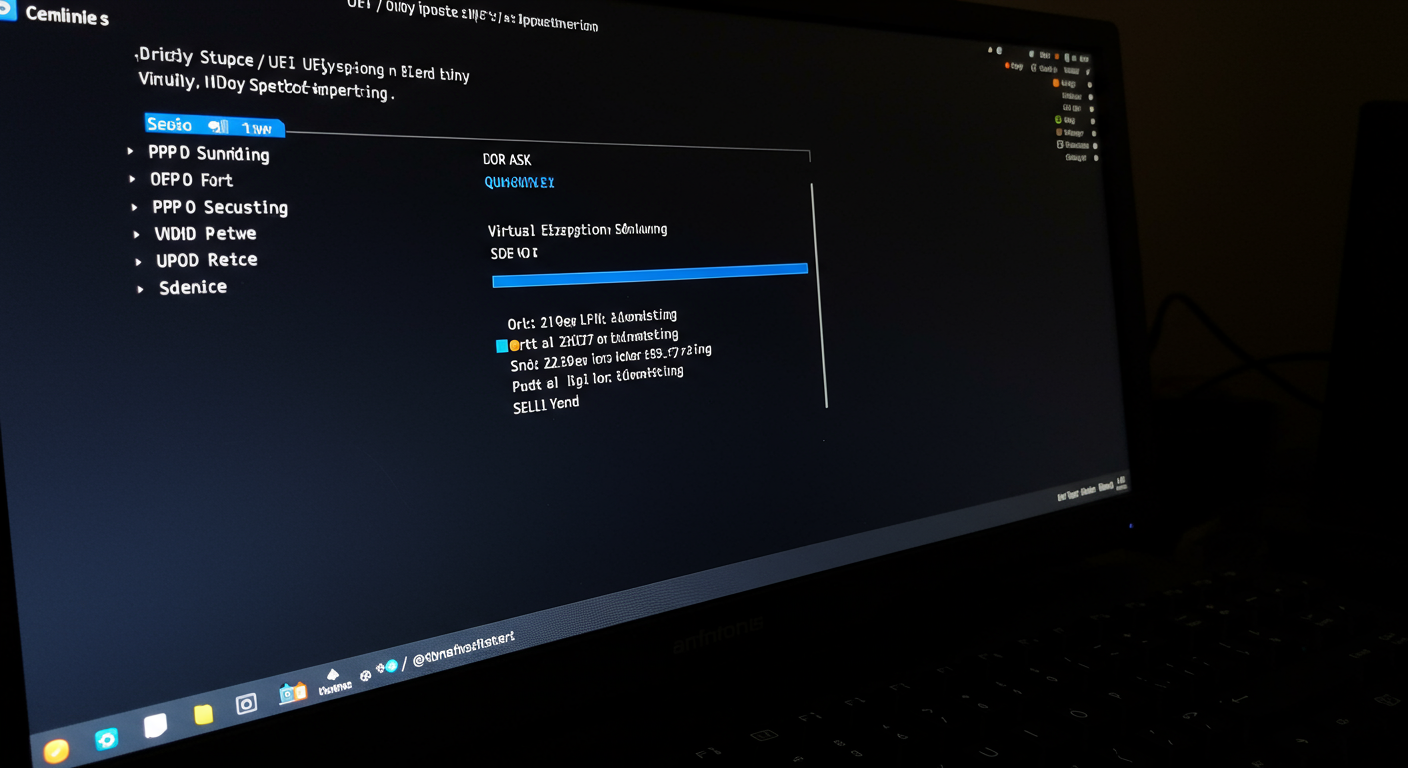 BIOS/UEFIでの仮想化設定画面