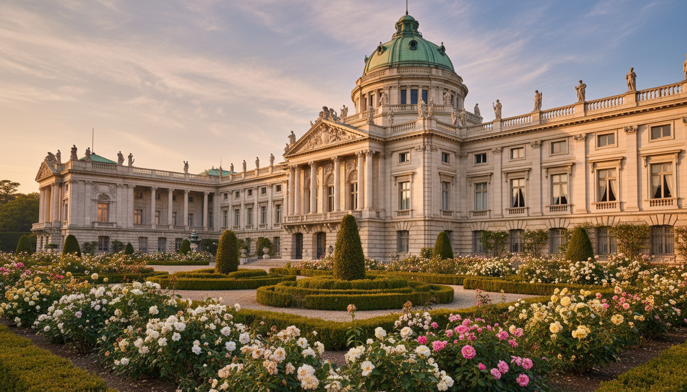 迎賓館赤坂離宮の美しい外観と庭園