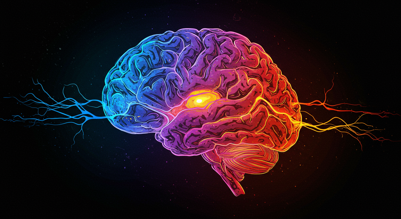 ピアノ演奏中の脳活動を表す図