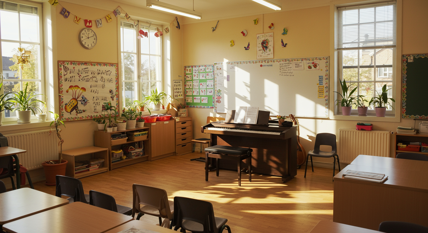 温かい雰囲気の音楽教室の様子
