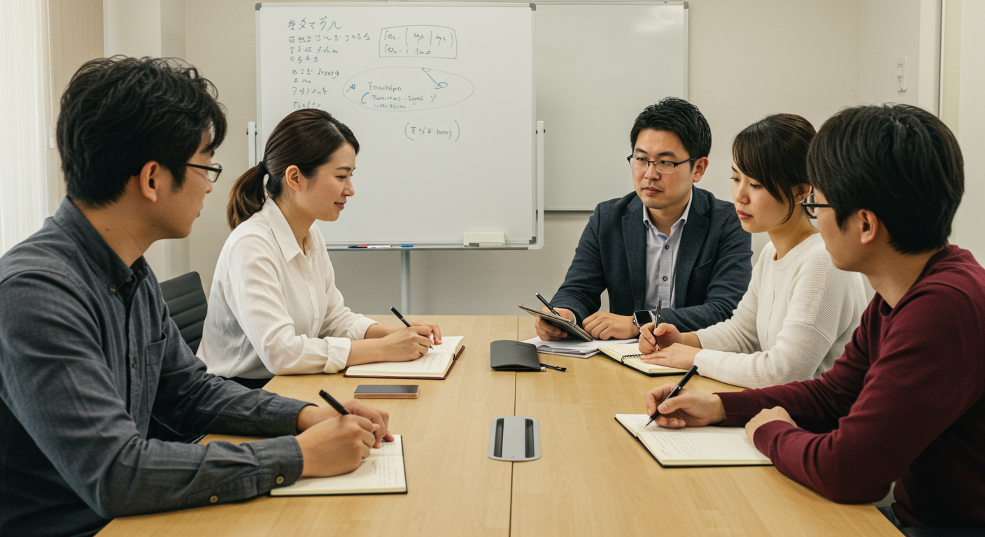 会社説明会の設計をしているチームの様子