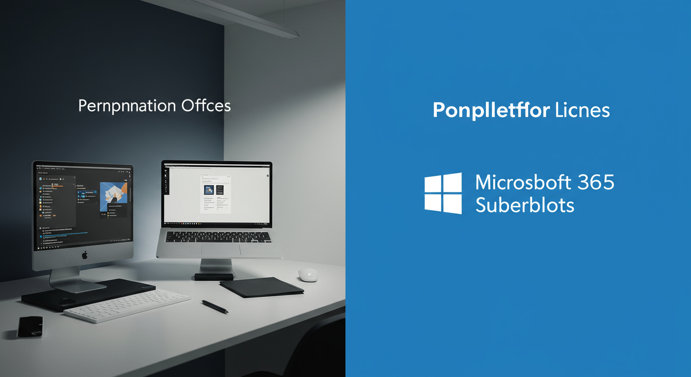 買い切り型Officeとサブスクリプション型Microsoft 365の比較図