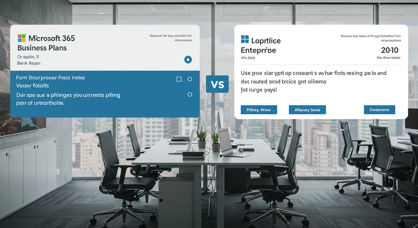 Microsoft 365のBusinessプランとEnterpriseプランの比較表