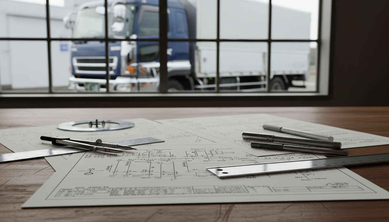 特殊車両の諸元表作成イメージ