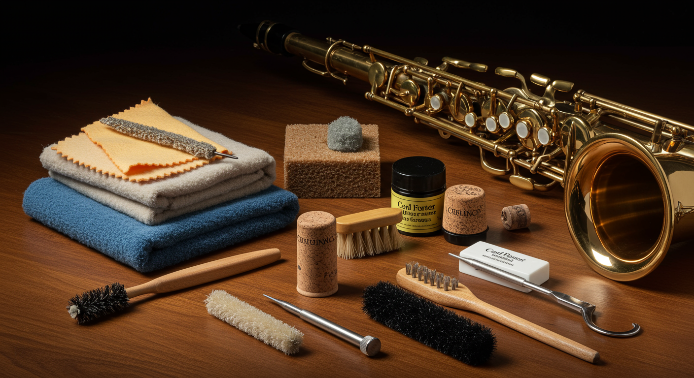 サックスの清掃とメンテナンス用品
